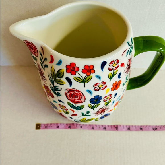 Potter’s Studio-colorful floral stoneware pitcher/vase.No chips or cracks. - Picture 2 of 8